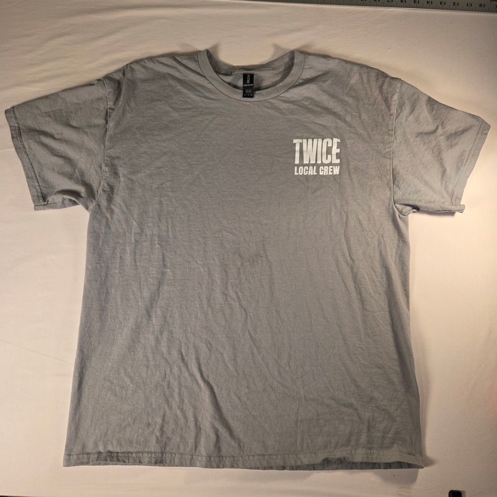 Twice This Is For World Tour 2026 KPop Local Crew T Shirt Gray Size XL